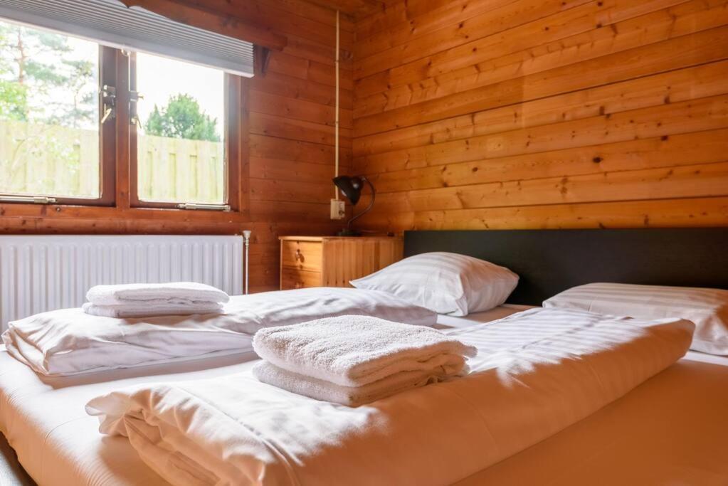 Spacious Wooden Cottage With Infra-Red Sauna At Veluwe Putten Exteriör bild