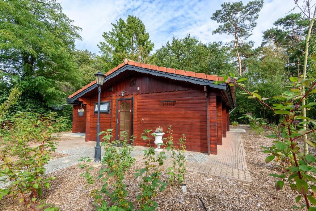 Spacious Wooden Cottage With Infra-Red Sauna At Veluwe Putten Exteriör bild